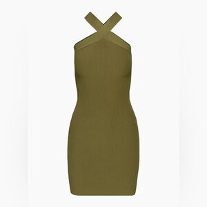 Sculpt knit criss cross mini dress